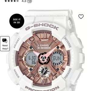 G-SHOCK S series white and Rose